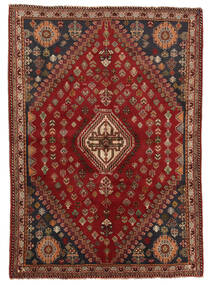 Tappeto Orientale Shiraz 130X185 Rosso Scuro/Marrone (Lana, Persia/Iran)