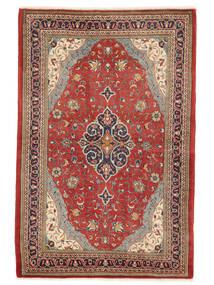Alfombra Oriental Sarough 108X162 Rojo Oscuro/Marrón (Lana, Persia/Irán)