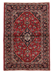 Keshan Fine Vloerkleed 102X150 Zwart/Donkerrood (Wol, Perzië/Iran)