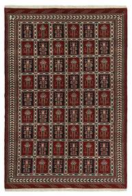 絨毯 トルクメン 162X238 黒/茶 (ウール, ペルシャ/イラン)