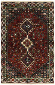 99X150 Yalameh Vloerkleed Oosters Zwart/Bruin (Wol, Perzië/Iran)