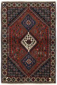  Persischer Yalameh Teppich 104X150 Schwarz/Dunkelrot