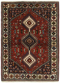 Tapete Yalameh 107X145 Preto/Vermelho Escuro (Lã, Pérsia/Irão)