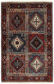 103X153 Yalameh Teppich Orientalischer Schwarz/Braun (Wolle, Persien/Iran)