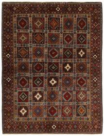  Persischer Yalameh Teppich 157X200 Schwarz/Braun (Wolle, Persien/Iran)