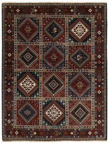  Persischer Yalameh Teppich 154X194 Schwarz/Braun (Wolle, Persien/Iran)