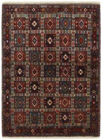  Persischer Yalameh Teppich 152X202 Schwarz/Braun (Wolle, Persien/Iran)