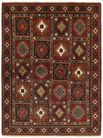 絨毯 ペルシャ ヤラメー 152X200 黒/深紅色の (ウール, ペルシャ/イラン)