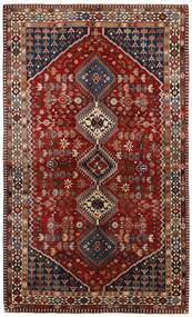  Yalameh Rug 153X255 Persian Wool Black/Dark Red Small