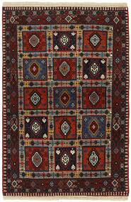 絨毯 ヤラメー 104X156 ブラック/ダークレッド (ウール, ペルシャ/イラン)