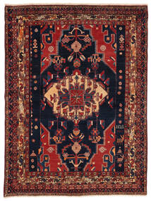  Afshar/Sirjan Rug 155X207 Persian Wool Black/Dark Red Small Carpetvista