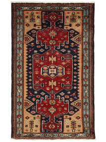 絨毯 ペルシャ ハマダン 80X128 ブラック/ダークレッド (ウール, ペルシャ/イラン)