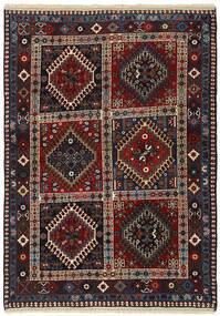  Persischer Yalameh Teppich 101X141 Schwarz/Braun (Wolle, Persien/Iran)