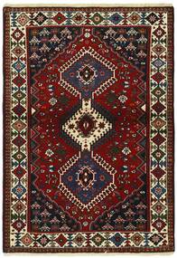  Persian Yalameh Rug 102X145 Black/Dark Red