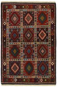 101X148 Yalameh Teppich Orientalischer Schwarz/Braun (Wolle, Persien/Iran)