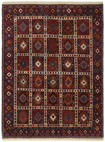  Persischer Yalameh Teppich 153X202 Schwarz/Braun (Wolle, Persien/Iran
