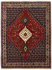 Persisk Yalameh Teppe 151X199 Svart/Mørk Rød (Ull, Persia/Iran)