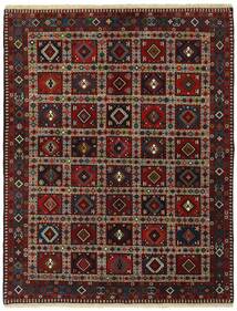  Persischer Yalameh Teppich 156X197 Schwarz/Braun (Wolle, Persien/Iran)