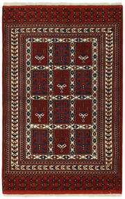 Tapis Persan Turkaman 83X125 Noir/Rouge Foncé (Laine, Perse/Iran)