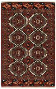 絨毯 ペルシャ トルクメン 83X127 ブラック/茶色 (ウール, ペルシャ/イラン)