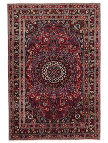 絨毯 ペルシャ ムード 135X204 黒/深紅色の ( ペルシャ/イラン)
