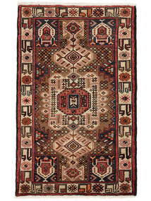 80X129 Tappeto Orientale Hamadan Nero/Marrone (Lana, Persia/Iran) Carpetvista