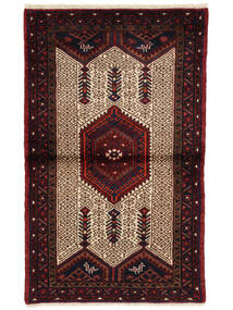  Persischer Hamadan Teppich 90X148 Schwarz/Braun (Wolle, Persien/Iran)