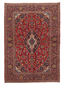  Orientalsk Keshan Fine Teppe 142X206 Mørk Rød/Svart Ull, Persia/Iran Carpetvista