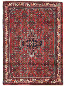  Orientalsk Hamadan Teppe 107X148 Mørk Rød/Svart Ull, Persia/Iran Carpetvista