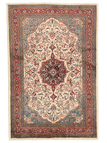  Sarouk Rug 137X208 Persian Wool Brown/Dark Red Small Carpetvista