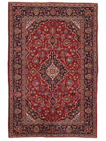 Χαλι Ανατολής Keshan Fine 145X220 Σκούρο Κόκκινο/Μαύρα (Μαλλί, Περσικά/Ιρανικά)