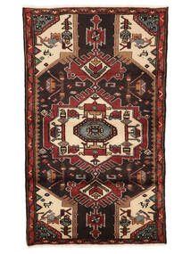 絨毯 オリエンタル ハマダン 93X162 ブラック/ダークレッド (ウール, ペルシャ/イラン)