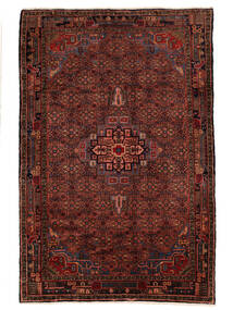  165X242 Hamadan Matot Matto Musta/Tummanpunainen Persia/Iran Carpetvista