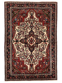 Hamadan Fine Teppich 150X225 Schwarz/Dunkelrot Wolle, Persien/Iran Carpetvista