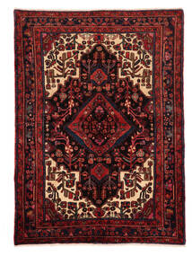160X222 Alfombra Nahavand Oriental Negro/Rojo Oscuro (Lana, Persia/Irán) Carpetvista