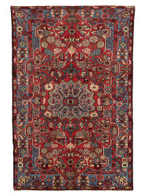 135X205 絨毯 オリエンタル ハマダン ブラック/ダークレッド (ウール, ペルシャ/イラン) Carpetvista