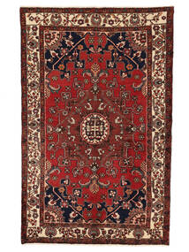 135X210 Hamadan Teppe Orientalsk Svart/Mørk Rød (Ull, Persia/Iran) Carpetvista