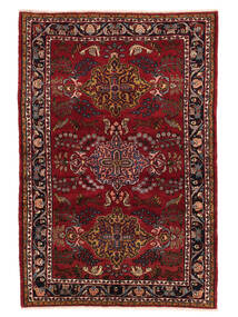  138X206 Mehraban Vloerkleed Zwart/Donkerrood Perzië/Iran Carpetvista