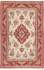 100X154 Qum Kork/Silk Rug Oriental Dark Red/Beige (Wool, Persia/Iran)