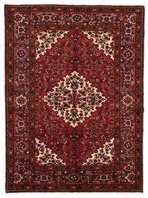 絨毯 ハマダン 155X210 ブラック/ダークレッド (ウール, ペルシャ/イラン)