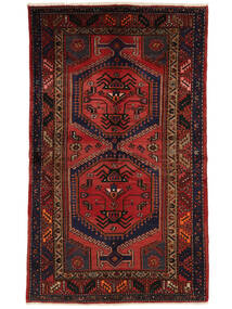  Hamadan Χαλι 133X224 Περσικό Μαλλινο Μαύρα/Σκούρο Κόκκινο Μικρό Carpetvista