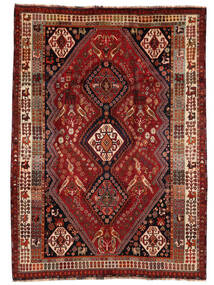 Alfombra Gashgai Fine 210X295 Rojo Oscuro/Negro (Lana, Persia/Irán)