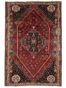 183X270 絨毯 オリエンタル カシュガイ Fine 黒/深紅色の (ウール, ペルシャ/イラン)