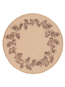  Ø 120 Small Pine Garland Rug - Beige/Brown