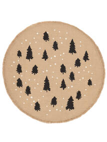 Forest Hill Ø 100 Small Beige/Black Round Jute Rug