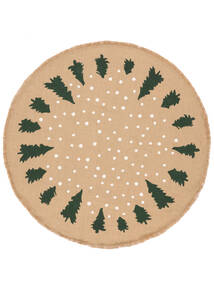 Winterland Ø 120 Small Beige/Green Round Jute Rug