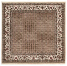 200X204 絨毯 ムード オリエンタル 正方形 茶色/ブラック (インド)