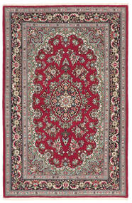 139X204 Ghom Kork/Seide Teppich Orientalischer Dunkelrot/Dunkelgelb (Wolle, Persien/Iran)