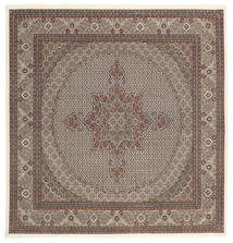 絨毯 オリエンタル タブリーズ 50 Raj 200X205 正方形 茶色/オレンジ (ウール, ペルシャ/イラン)
