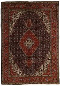  Orientalischer Täbriz 40 Raj Teppich 201X288 Schwarz/Braun Wolle, Persien/Iran